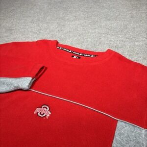 Vintage Starter Ohio State Buckeyes Fleece Shirt Men's Size XL Pullover Red Logo